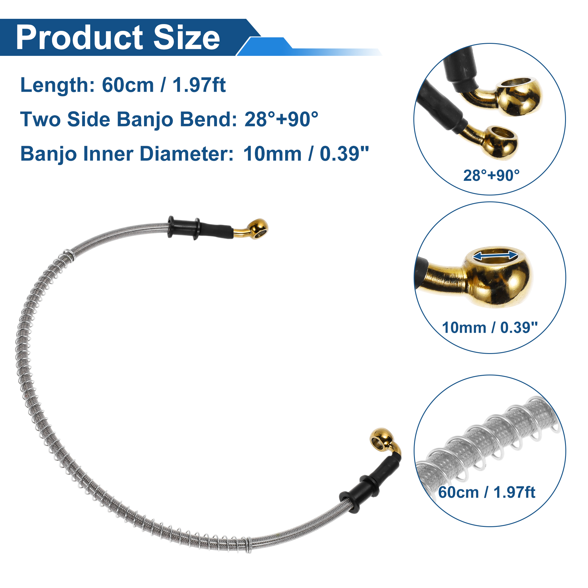 UXCELL 60cm Motorcycle Brake C - Braided Line review and price