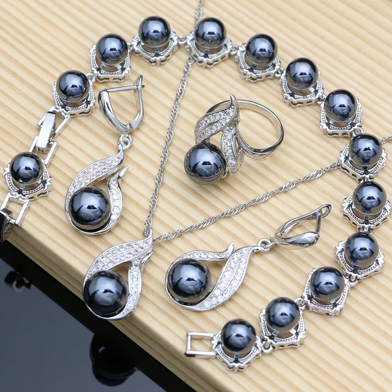 Black Pearls 925 Silver Jewelr - Freshwater Line review and price