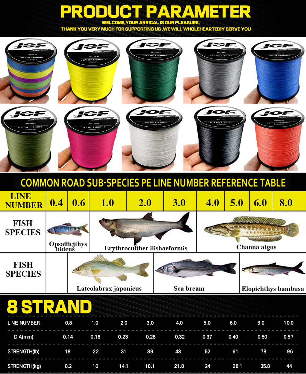 JOF X8 Upgrade Braid Fishing L - Ice Fishing Line review and price