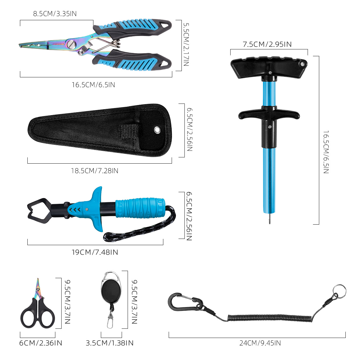 7-piece fishing tool set, prof - Saltwater Line review and price