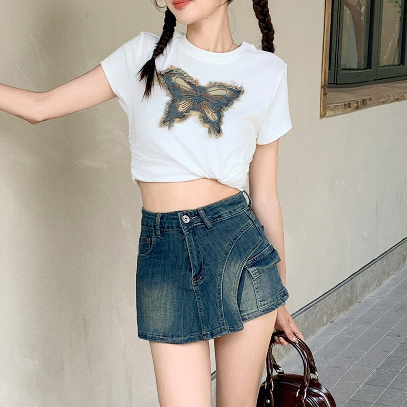 Denim Skirts Women Washed Skir - Fly Line review and price