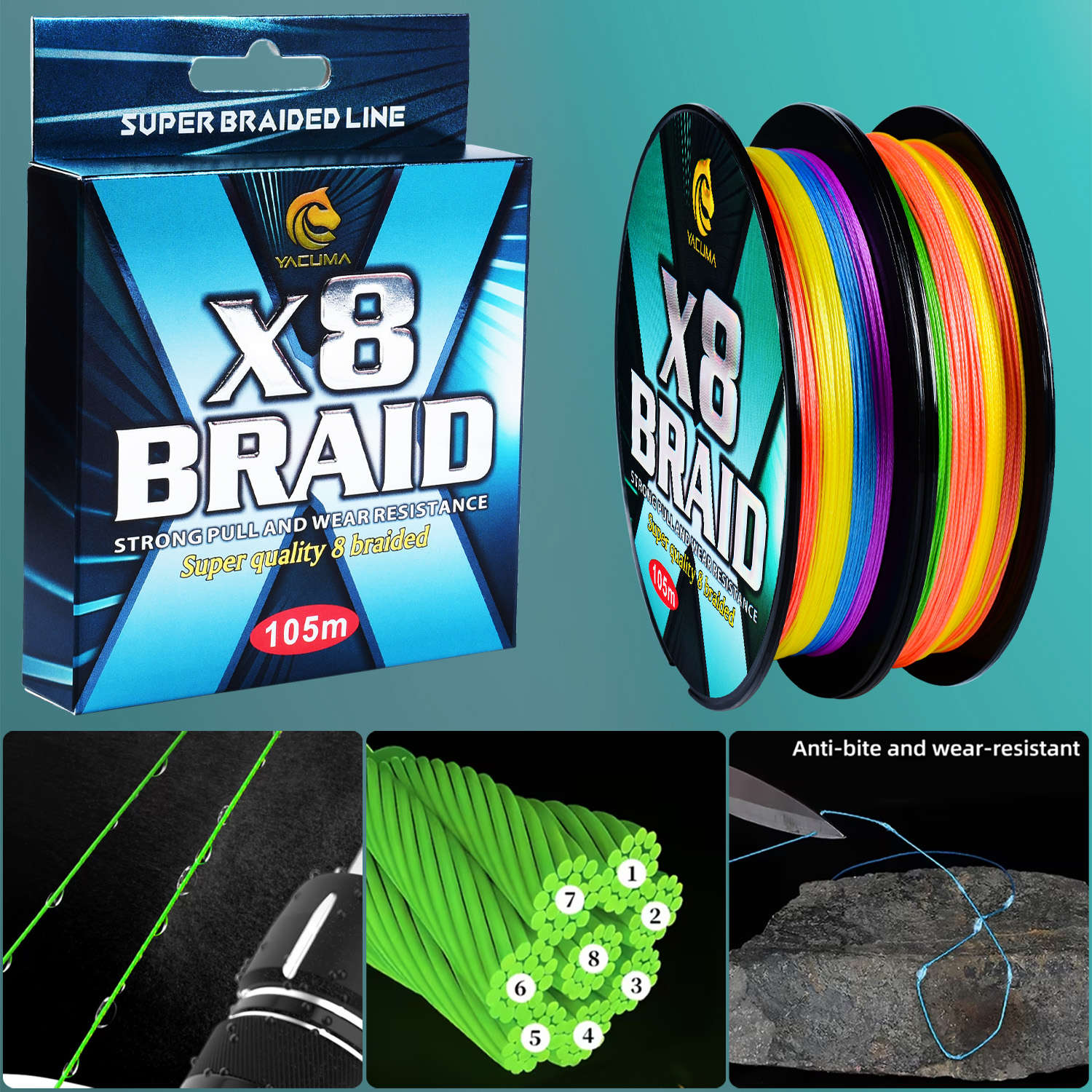 YACUMA 105M/114YDS Upgrade X8  - Copolymer Line review and price