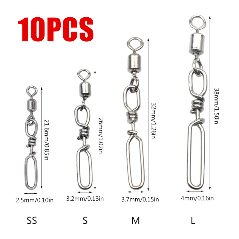 10Pcs Stainless Steel Quick Sn - Saltwater Line review and price