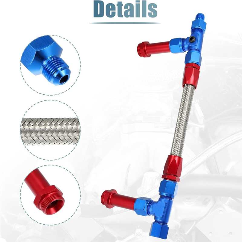 8AN Dual Feed Fuel Line To 7/8 - Braided Line review and price