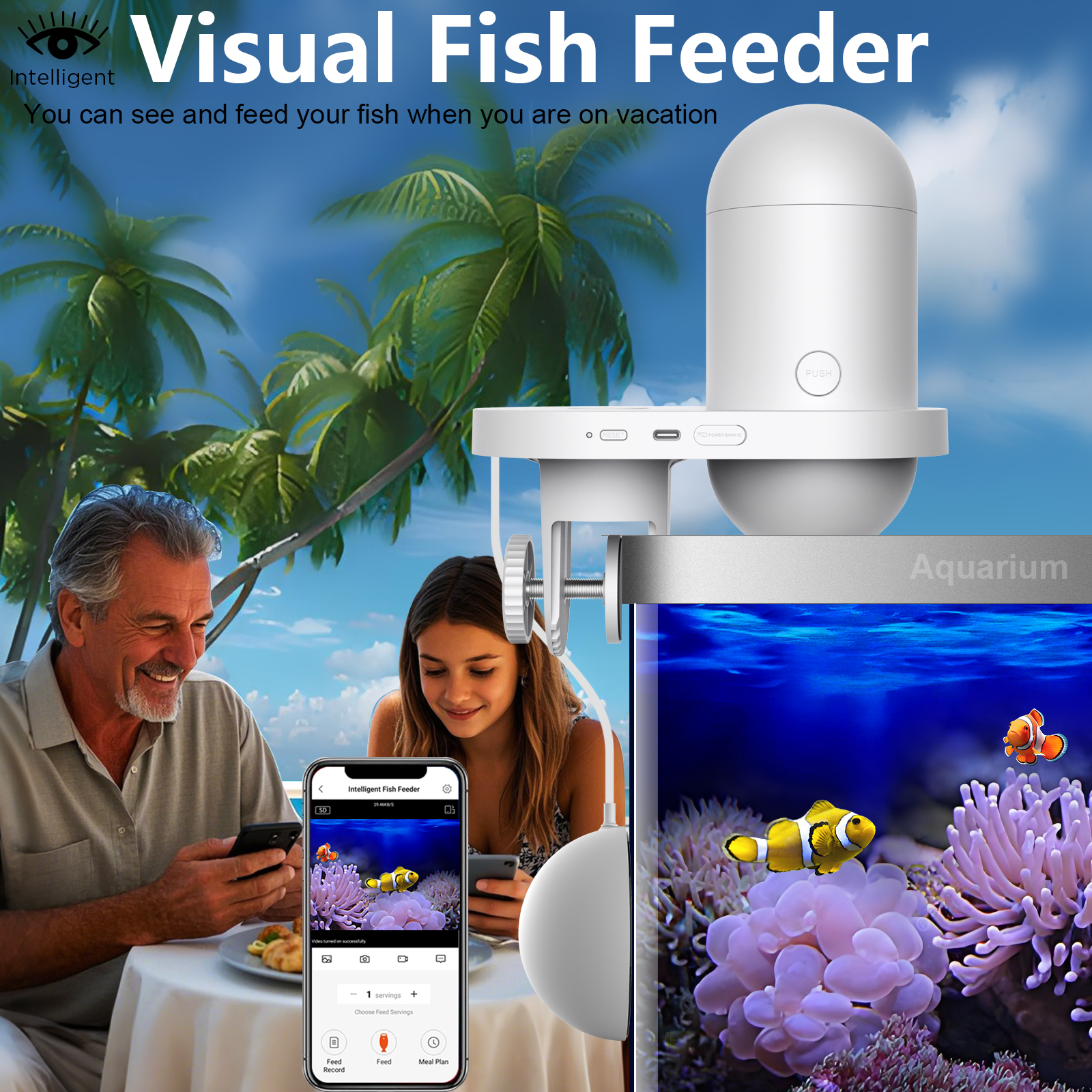 Automatic Fish Feeder With Cam - Fishing Line Dispenser review and price