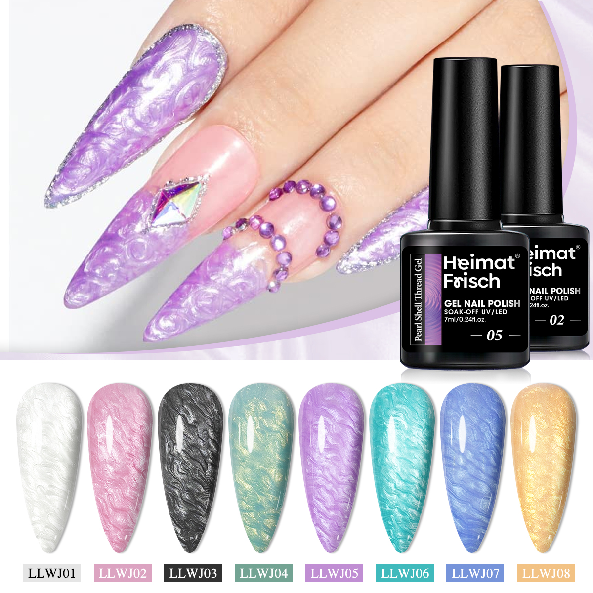 1 piece of shell line gel nail - Copolymer Line review and price